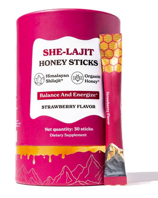 Dile adiós al cansancio y disfruta de un equilibrio natural con She-Lajit Honey Sticks